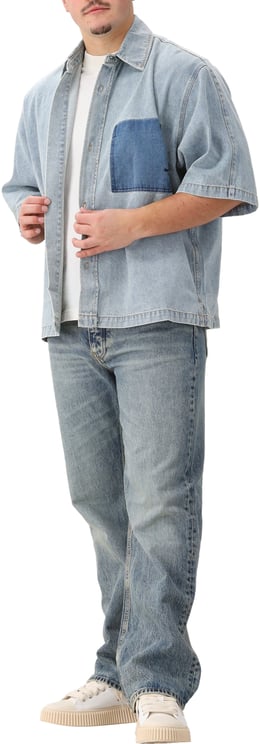 New Amsterdam Surf Association New Amsterdam Kortemouwen Overhemd Blauw