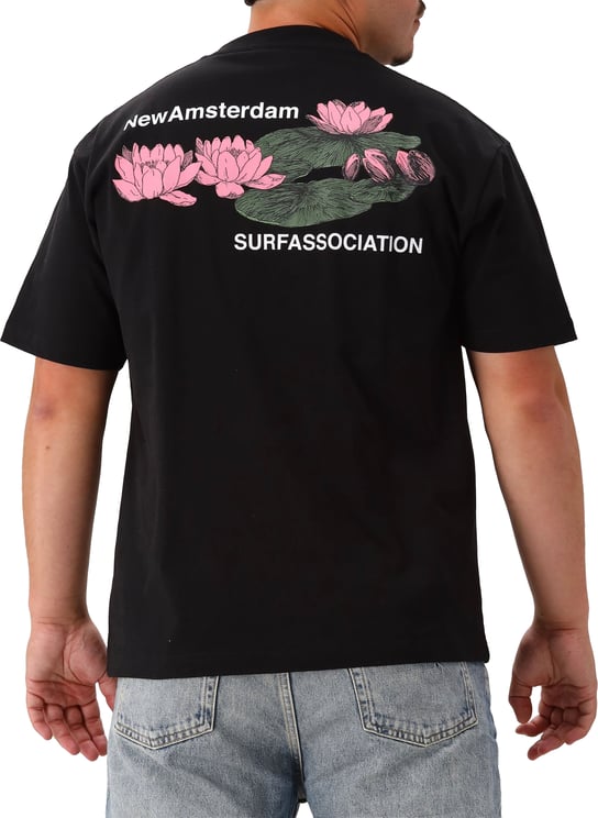 New Amsterdam Surf Association New Amsterdam T-shirt Zwart Lilies Tee