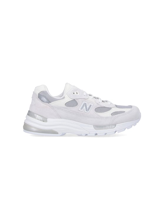 New Balance Low-Top Sneakers With Textured Grey Upper And White Midsole