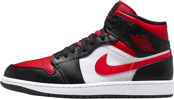 Nike Jordan 1 Mid White Black Red (2022)