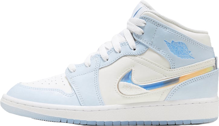 Nike Jordan 1 Mid SE Glitter Swoosh (GS)