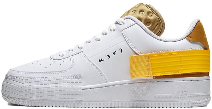 Nike Nike Air Force 1 Drop Type White Gold Yellow