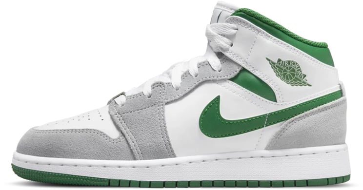 Nike Air Jordan 1 Mid SE 'White Pine Green Smoke Grey' (GS)