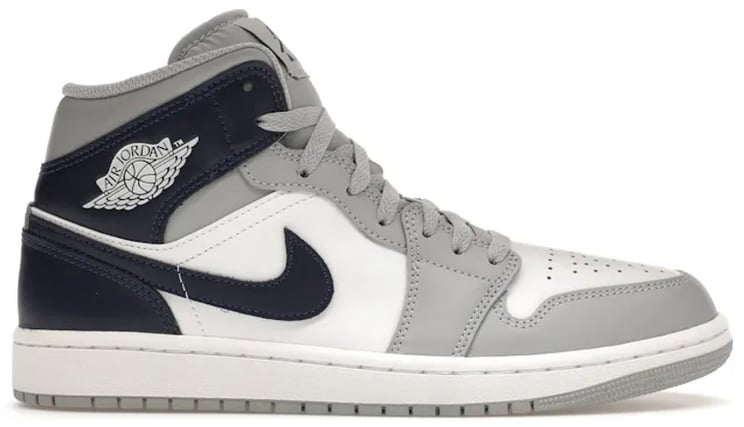 Nike Jordan 1 Mid Wolf Grey Midnight Navy