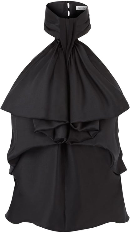 Nina Ricci Ruffled Halterneck Top in Silk Blend