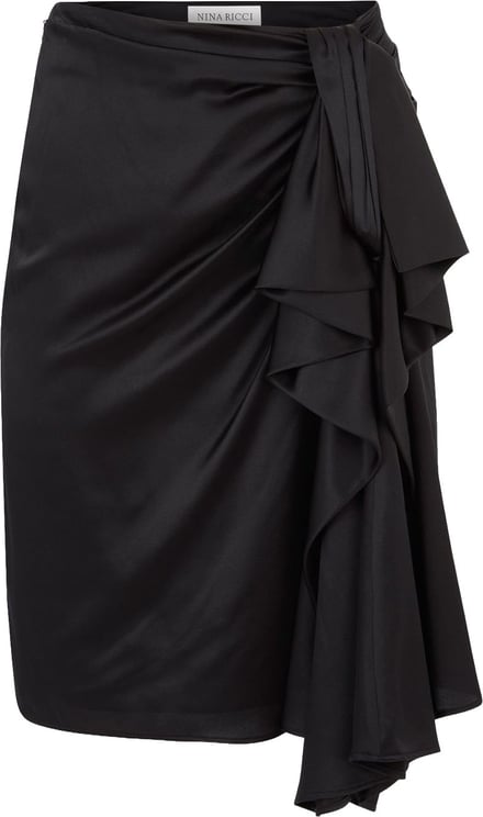 Nina Ricci High-Waisted Asymmetric Silk Blend Mini Skirt