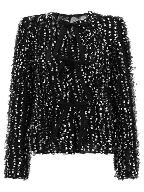 Nina Ricci Polka Dot Black Ribbon Jacket
