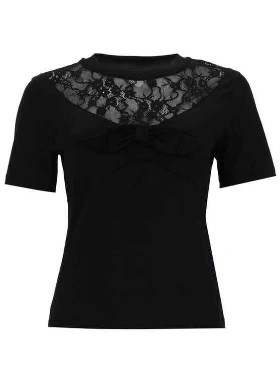 Nina Ricci Fitted Lace Insert Bow Top