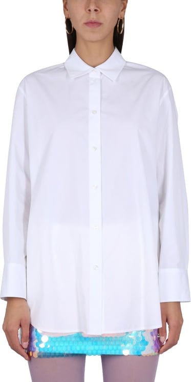 Nina Ricci Relaxed Fit White Button Closure Shirt