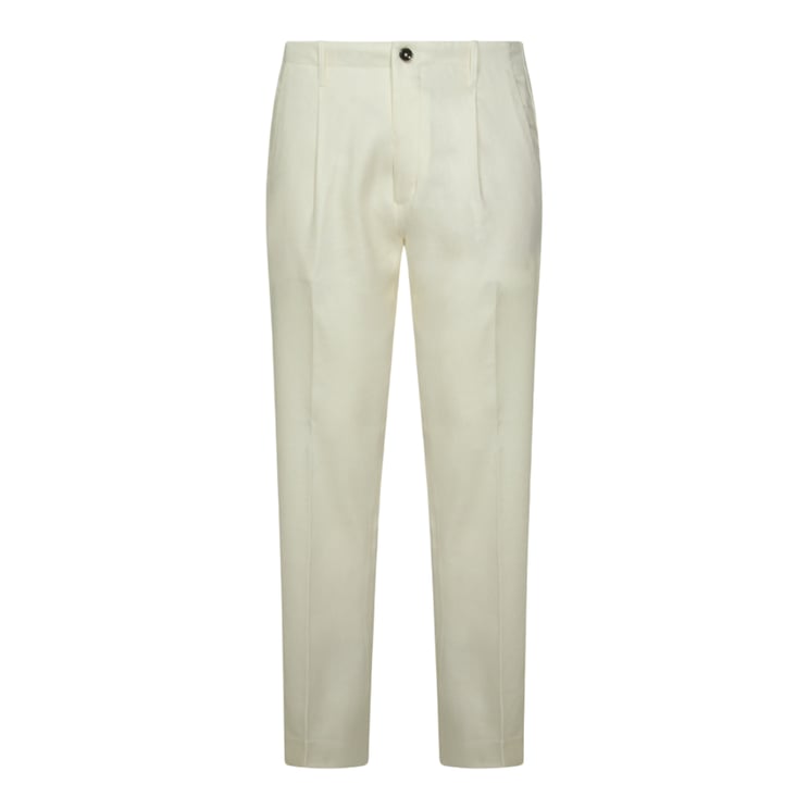 Nine in the Morning Tailored Fit Trousers With Clean Front Pleat And Flap Pockets