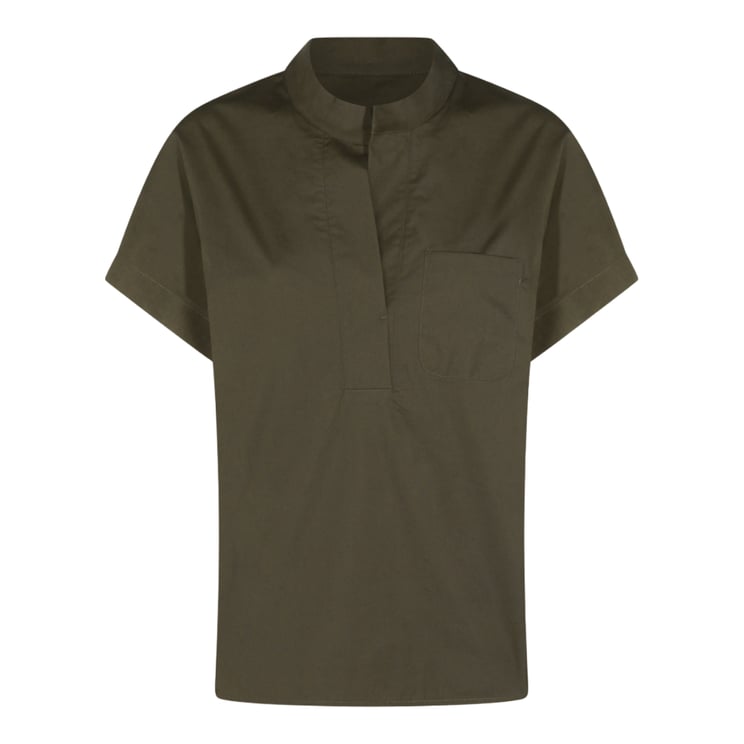 Nine in the Morning Stand Collar Shirt with Partial Placket