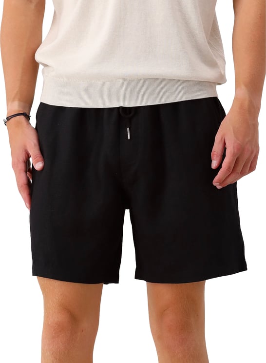 NN07 NN07 Korte Broek Zwart Linnen