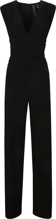 Norma Kamali V Neck Jumpsuit Black
