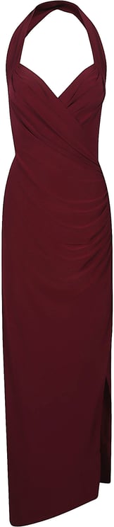 Norma Kamali Halter Sweetheart Drape Dress Pink