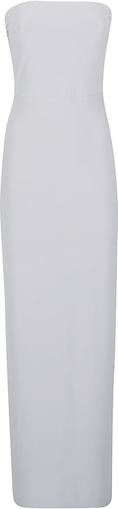 Norma Kamali Strapless Long Dress Grey