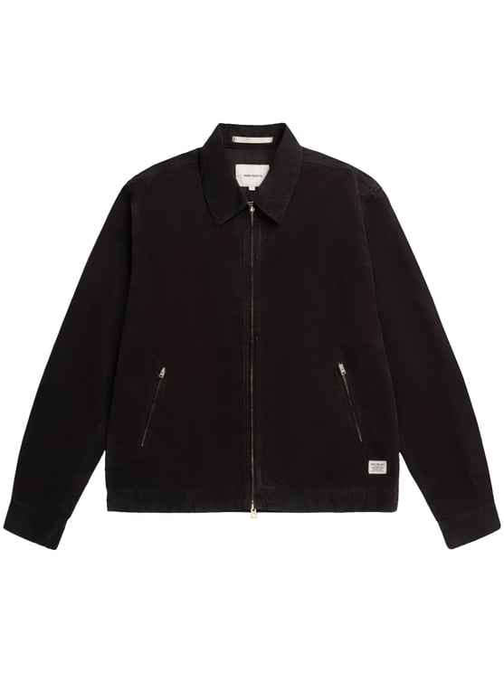 Norse Projects Structured Canvas Jacket with Classic Zip Front