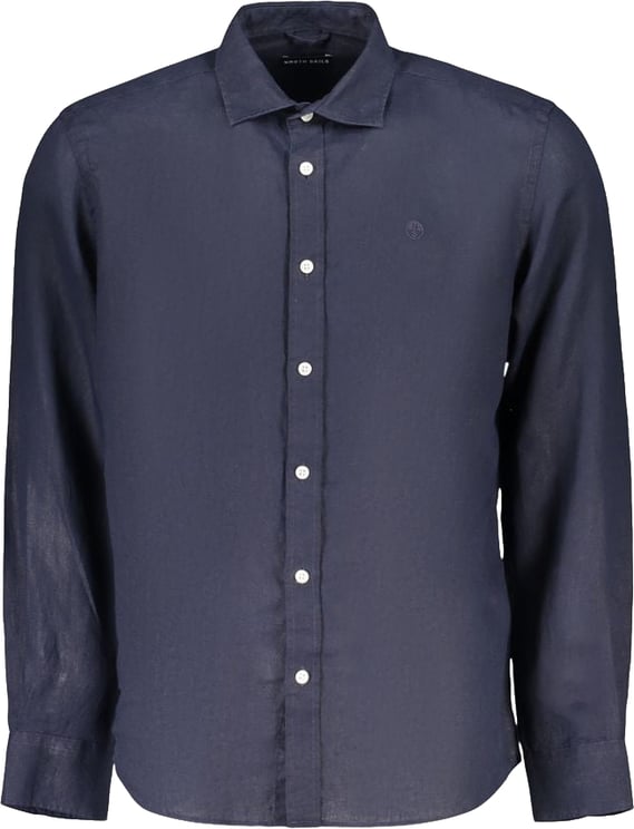 North Sails North Sails Blue Linen Men's Shirt