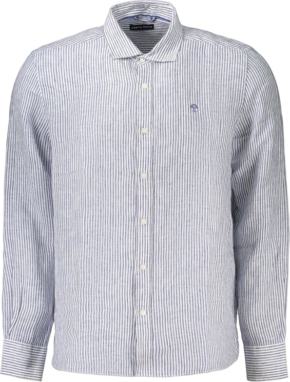 North Sails North Sails Blue Linen Men's Shirt