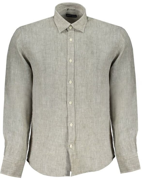 North Sails North Sails "Grigio Linen Men's Shirt with Italian Collar"