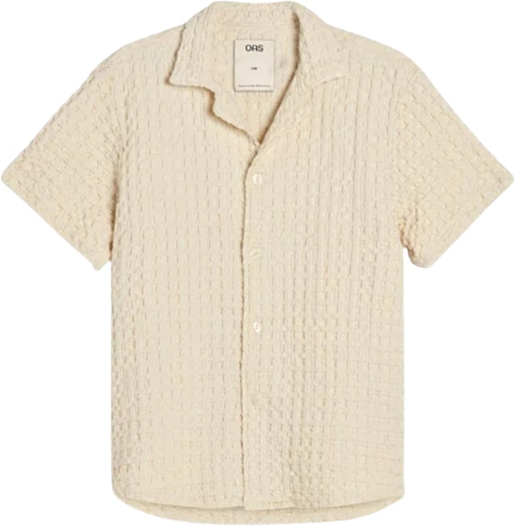 OAS Oas 7006  Ecru Cuba Waffle Shirt