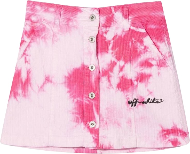 OFF-WHITE VELVET TIE DYE SKIRT