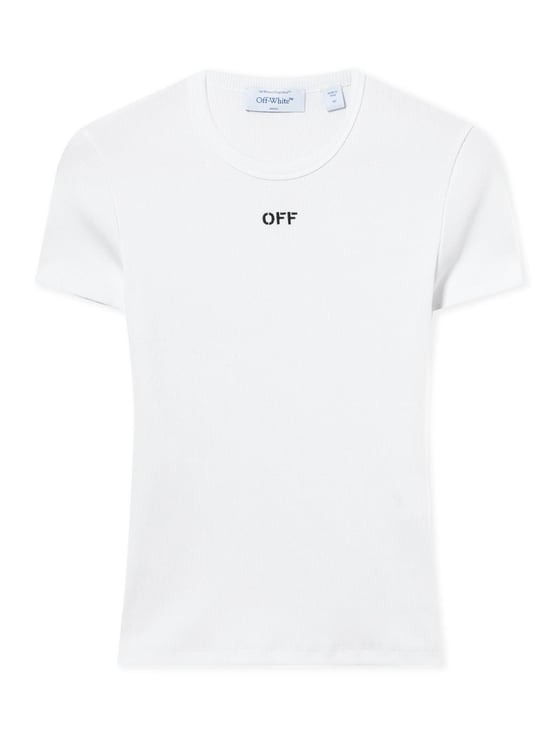 OFF-WHITE Logo Cotton-Blend Fitted T-Shirt
