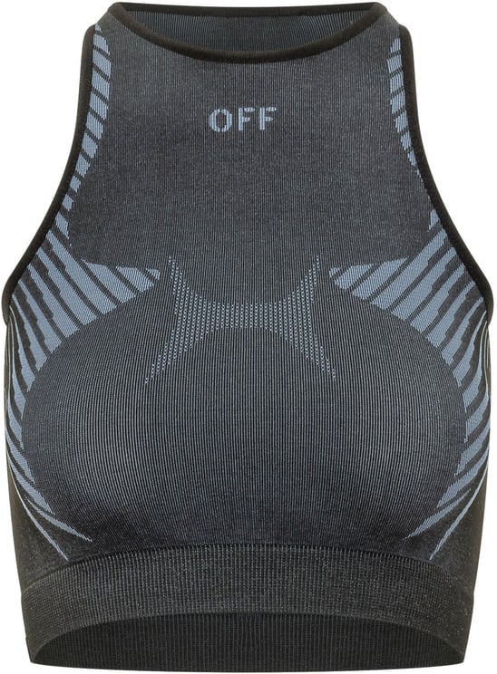 OFF-WHITE Top Racing con Collo Alto