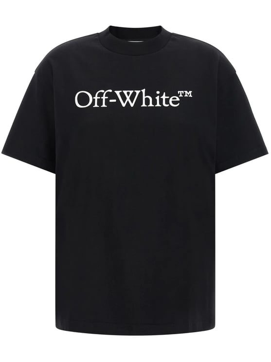 OFF-WHITE Black Short-Sleeved T-Shirt with Bold Logo