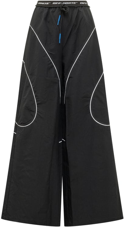 OFF-WHITE Pantaloni Track Logoband a Gamba Larga