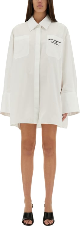 OFF-WHITE OVERSIZED POPLIN SHIRT