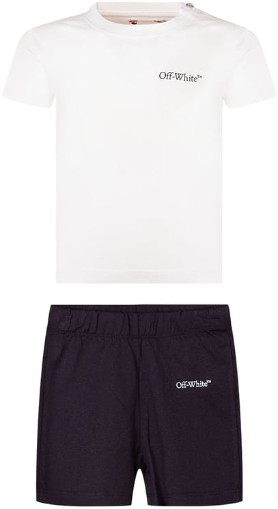 OFF-WHITE Set T-shirt e Shorts con Logo