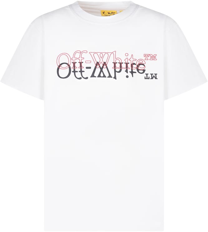 OFF-WHITE T-shirt con Stampa Frontale e Girocollo