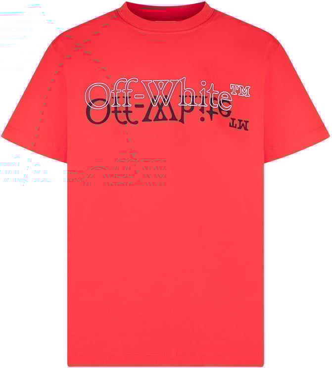 OFF-WHITE T-shirt con Stampa Frontale e Girocollo