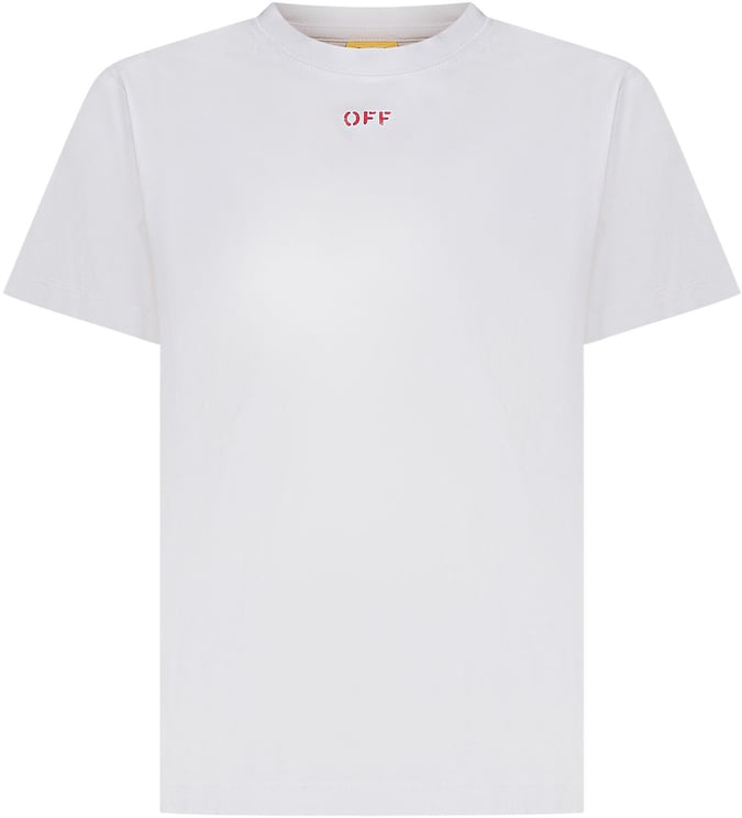 OFF-WHITE T-shirt con Logo OFF Rosso