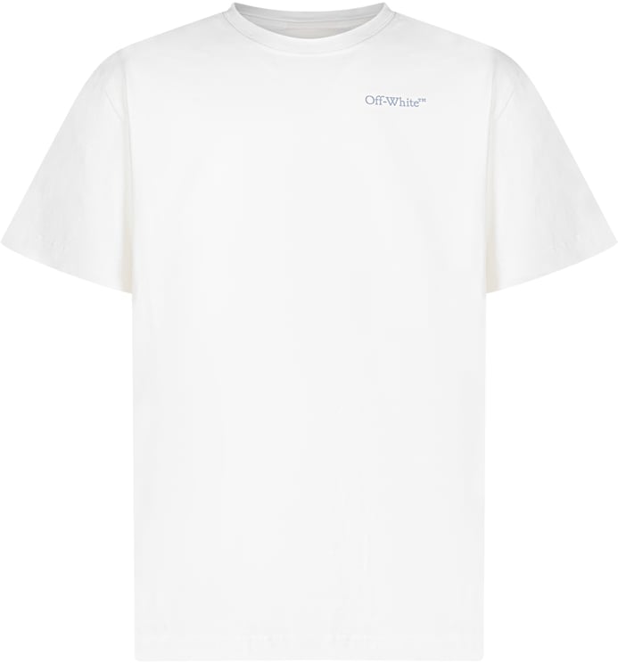 OFF-WHITE T-shirt con Logo Frontale e Girocollo