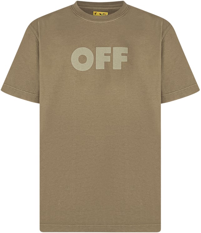 OFF-WHITE T-shirt con Stampa Frontale e Girocollo