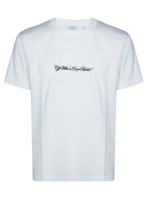 OFF-WHITE White Script Logo Front Graphic T-Shirt