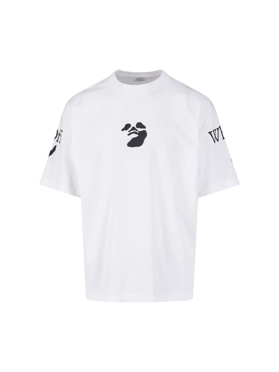 OFF-WHITE White Swimming Graphic Cotton T-Shirt