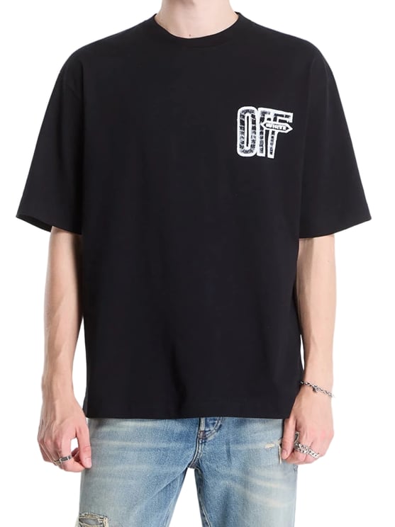 OFF-WHITE 'Motion Arrow' Black Cotton T-Shirt