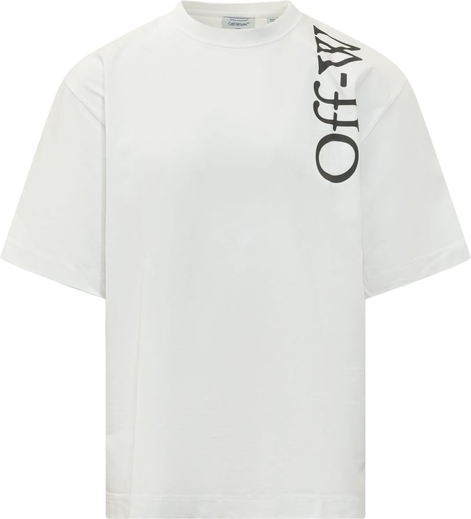 OFF-WHITE T-shirt Vertical Bookish con Logo Laterale