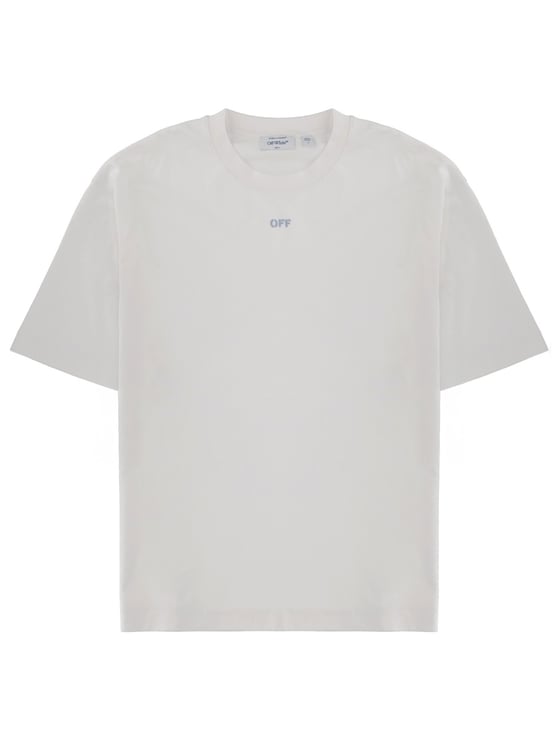 OFF-WHITE Crew Neck Relaxed Cotton T-Shirt