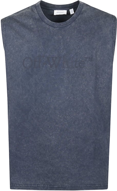 OFF-WHITE Bookish Sleeveless T-shirt Blue