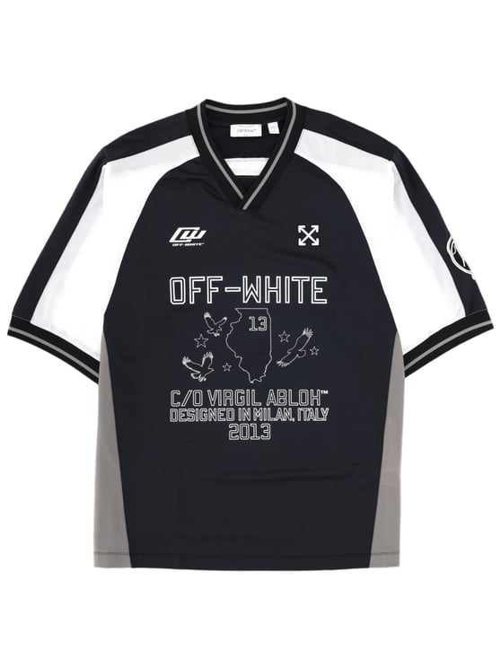 OFF-WHITE Color-Block Polyester Sporty T-Shirt