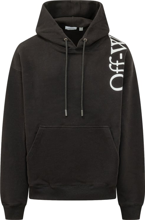 OFF-WHITE Felpa Vert Bookish con Cappuccio e Scritta Verticale