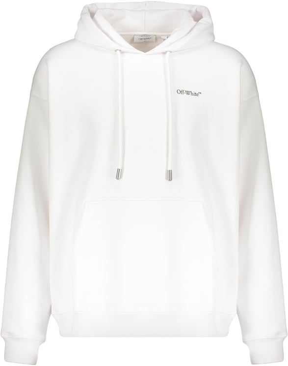 OFF-WHITE Sweatshirt White with Hood and Pocket