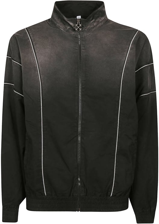 OFF-WHITE Relaxed Garment Dyed Track Jacket Black