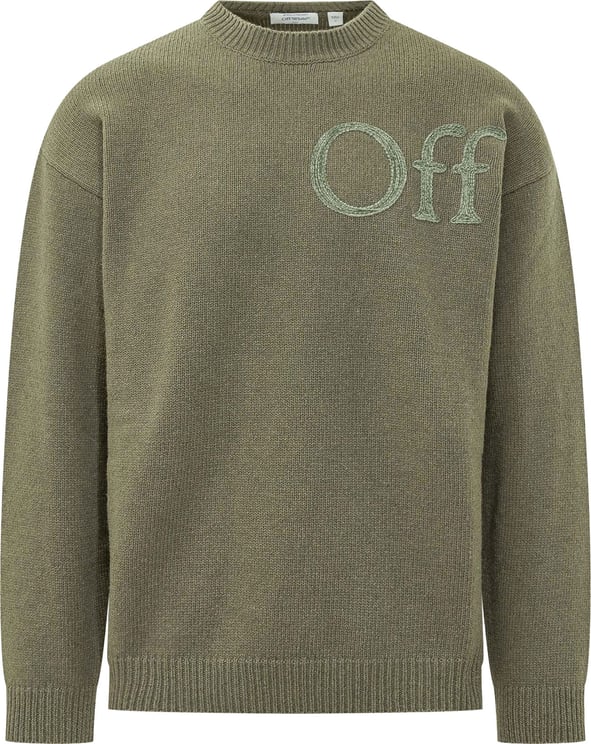 OFF-WHITE Maglia Girocollo Bookish con Dettaglio Tipografico