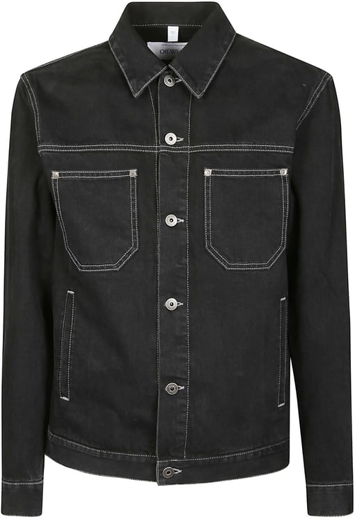 OFF-WHITE Half Arrow Skate Denim Jacket Black