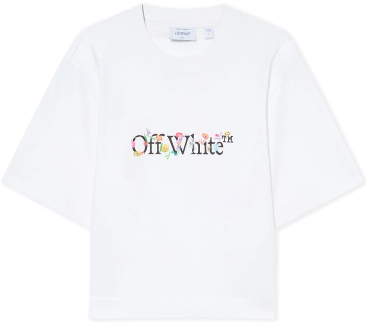 OFF-WHITE White Bookish Glowing Flower Cotton T-Shirt
