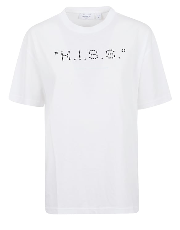 OFF-WHITE OFF WHITE KISS QUOTE REG TEE WHITE - BLACK
